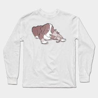 Kitty and puppy cuddles Long Sleeve T-Shirt